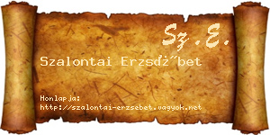 Szalontai Erzsébet névjegykártya