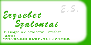 erzsebet szalontai business card